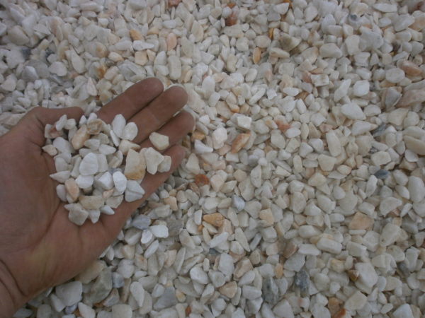 Galet Marbre extra blanc/rosé