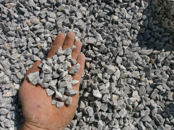 Graviers roulé de Marbre gris bleuté