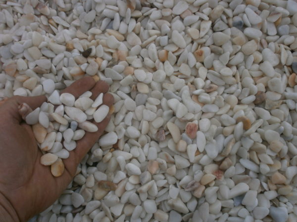 Graviers de Marbre roulé extra blanc