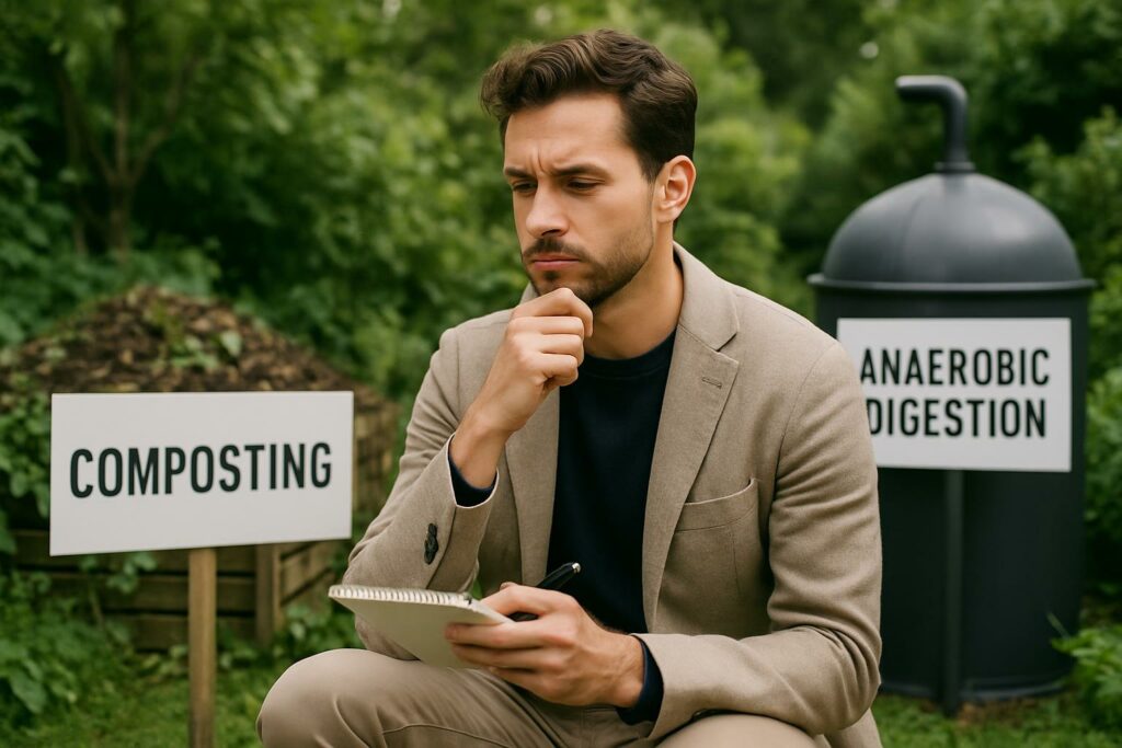 Comment choisir entre compostage et méthanisation pour traiter vos biodéchets